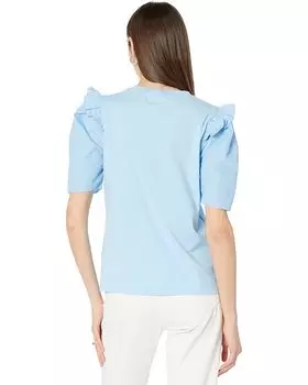 Футболка English Factory Poplin Combo Sleeve T-Shirt, цвет Powder Blue