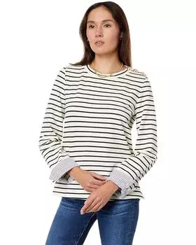Футболка English Factory Striped Breton, цвет Off-White/Navy