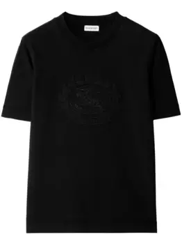 Футболка Equestrian Knight BURBERRY, черный