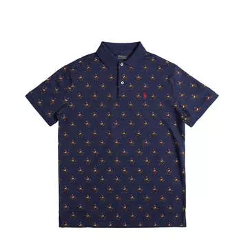 Футболка Equestrian Mesh Polo Shirt Polo Ralph Lauren, фиолетовый