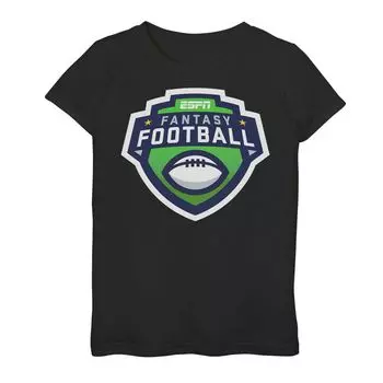 Футболка ESPN Fantasy Football с логотипом и графическим рисунком для девочек 7–16 лет Licensed Character