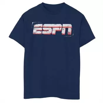 Футболка ESPN с потертым логотипом и графическим рисунком для мальчиков 8–20 лет Licensed Character