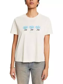 Футболка ESPRIT Shirt, кремовый