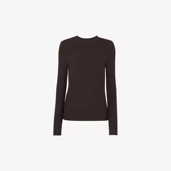 Футболка Essential из эластичной ткани в рубчик Whistles, коричневый