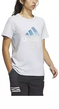 Футболка Essential Logo футболка азиатские размеры Adidas, голубой