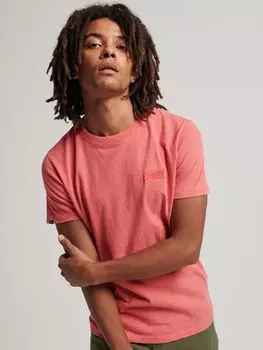 Футболка Essential Logo из органического хлопка Superdry, коралловый меланжевый