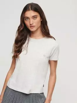 Футболка Essential с логотипом 90-х годов Superdry, ледниковый серый мергель