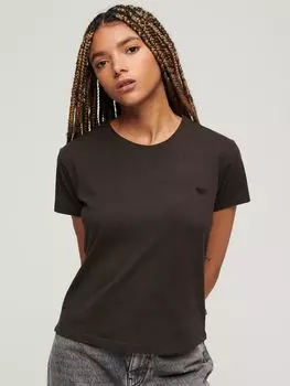 Футболка Essential с логотипом 90-х годов Superdry, бизон черный