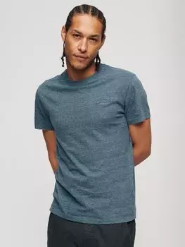 Футболка Essential с логотипом из органического хлопка Superdry, аляскинский голубой мергель