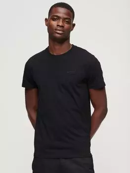 Футболка Essential с логотипом из органического хлопка Superdry, черный
