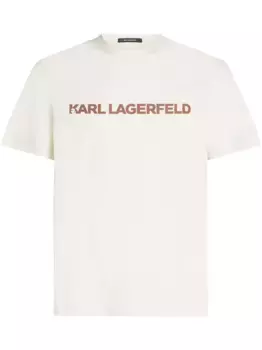Футболка Essential с логотипом KARL LAGERFELD, белый