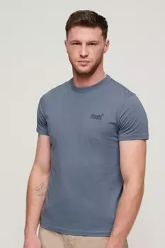 Футболка Essential с вышивкой логотипа Superdry, синий