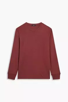 Футболка Essential Tee из смесового модала THEORY, бордовый