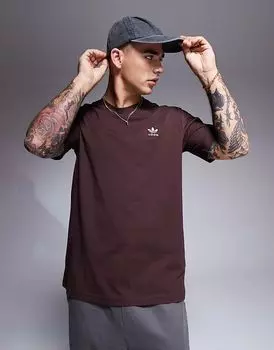 Футболка essential в коричневом цвете adidas Originals