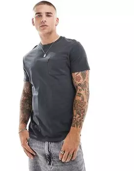 Футболка Essential Washed Pocket в черном цвете Superdry