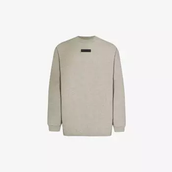 Футболка ESSENTIALS из хлопкового джерси с длинными рукавами Fear Of God Essentials, цвет dark heather oatmeal