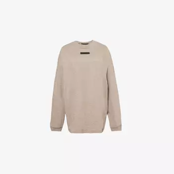 Футболка Essentials с длинными рукавами из хлопкового джерси Fear Of God Essentials, серый