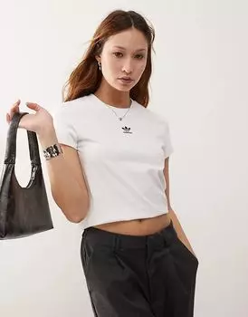 Футболка Essentials Slim белого цвета adidas Originals