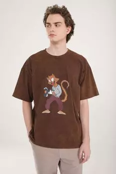 Футболка ET NOS, коричневый