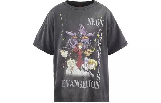 Футболка Evangelion Co-branded Model унисекс, черная Saint Mxxxxxx, черный