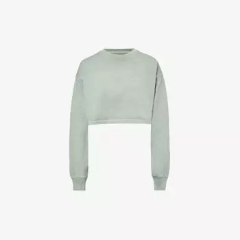 Футболка everywear comfort из хлопкового джерси с тисненым логотипом Gymshark, цвет dollar grn/pgmnt grm d+w