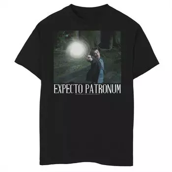 Футболка Expecto Patronum с портретом и рисунком Гарри Поттера для мальчиков 8–20 лет Harry Potter, черный
