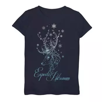 Футболка Expecto Patronus для девочек 7–16 лет с Гарри Поттером Licensed Character, темно-синий