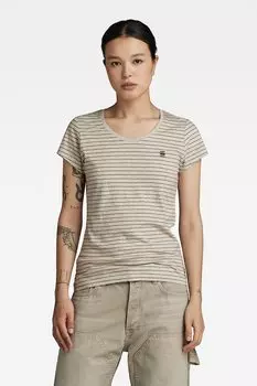 Футболка Eyben из органического хлопка с заостренным воротником G-Star Raw, хаки