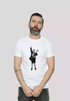 Футболка F4NT4STIC "ACDC Angus Young Cut Out для детей и мужчин", принт, белый