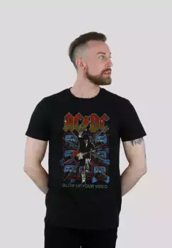 Футболка F4NT4STIC "ACDC Blow Up Your Video for Children & Men", принт, черный