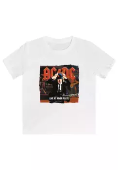Футболка F4NT4STIC "ACDC Live At River Plate", дети унисекс, товары премиум-класса, для мальчиков, девочек, рубашка с оркестром, белый