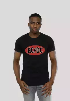 Футболка F4NT4STIC "ACDC Red Circle Logo для детей и мужчин", принт, черный