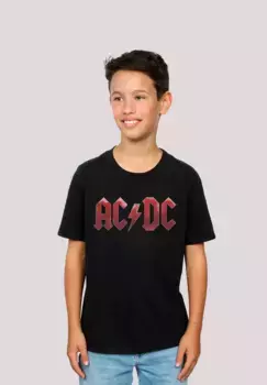 Футболка F4NT4STIC "ACDC Red Ice Logo для детей и мужчин", принт, черный
