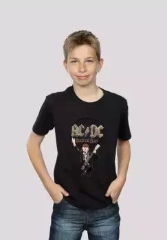 Футболка F4NT4STIC "ACDC Rock Or Bust Angus Young для детей и мужчин", принт, черный
