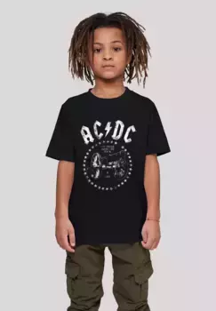 Футболка F4NT4STIC "ACDC We Salute You Cannon", унисекс для детей, товары премиум-класса, для мальчиков, девочек, рубашка с оркестром, черный