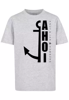 Футболка F4NT4STIC Ahoi Anker Crop Knut & Jan Hamburg, цвет grau meliert
