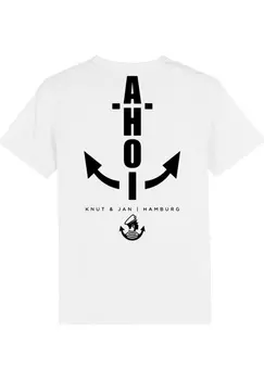 Футболка F4NT4STIC Ahoi Anker Knut & Jan Hamburg, белый