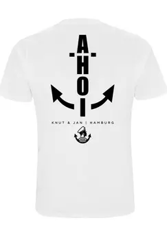 Футболка F4NT4STIC Ahoi Anker Knut & Jan Hamburg, белый