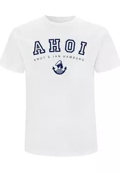 Футболка F4NT4STIC Ahoi Knut & Jan Hamburg, белый