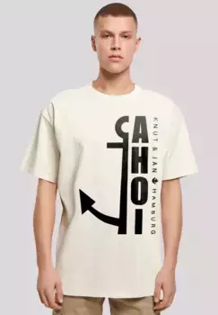 Футболка F4NT4STIC "Ahoy Anker Knut & Jan Hamburg", принт, цвет Sand