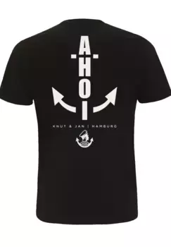 Футболка F4NT4STIC "Ahoy Anker Knut & Jan Hamburg", принт, черный