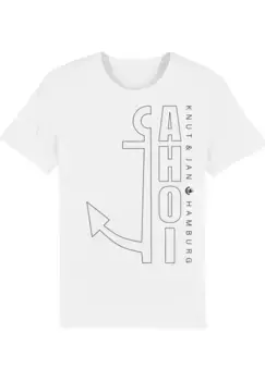 Футболка F4NT4STIC "Ahoy Anker Outlines", принт, белый