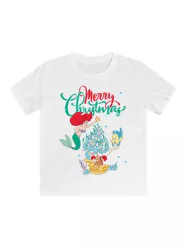 Футболка F4NT4STIC Arielle die Meerjungfrau Weihnachten, белый