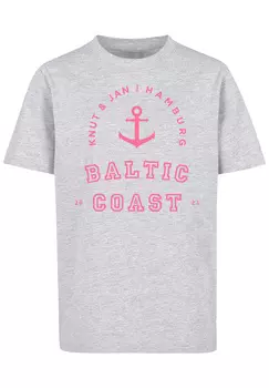 Футболка F4NT4STIC Baltic Coast Knut & Jan Hamburg, цвет grau meliert