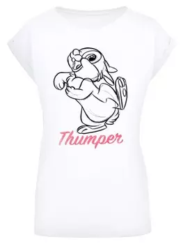 Футболка F4NT4STIC Bambi Klopfer Line Zeichnung, белый
