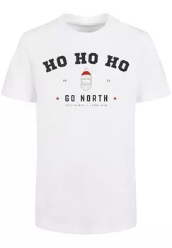 Футболка F4NT4STIC Basic Kids Tee Ho Ho Ho Santa Claus Weihnachten, белый