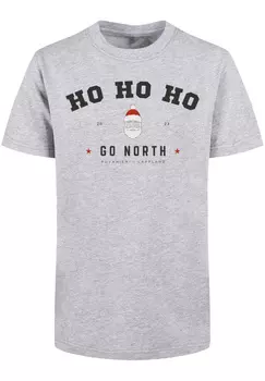 Футболка F4NT4STIC Basic Kids Tee Ho Ho Ho Santa Claus Weihnachten, цвет heathergrey