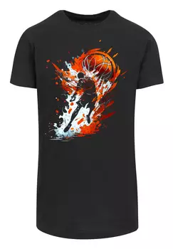 Футболка F4NT4STIC Basketball Splash Sport LONG, черный