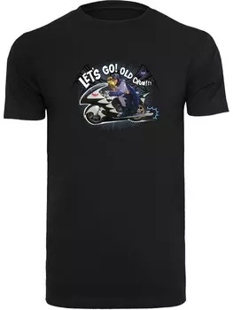 Футболка F4Nt4Stic Batman TV Serie Bat Bike Vintage Oldschool Superheld, черный