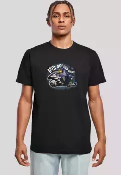Футболка F4NT4STIC "Batman TV Series Bat Bike Vintage", мужская, товары премиум-класса, стандартного кроя, базовая модель, с принтом, черный